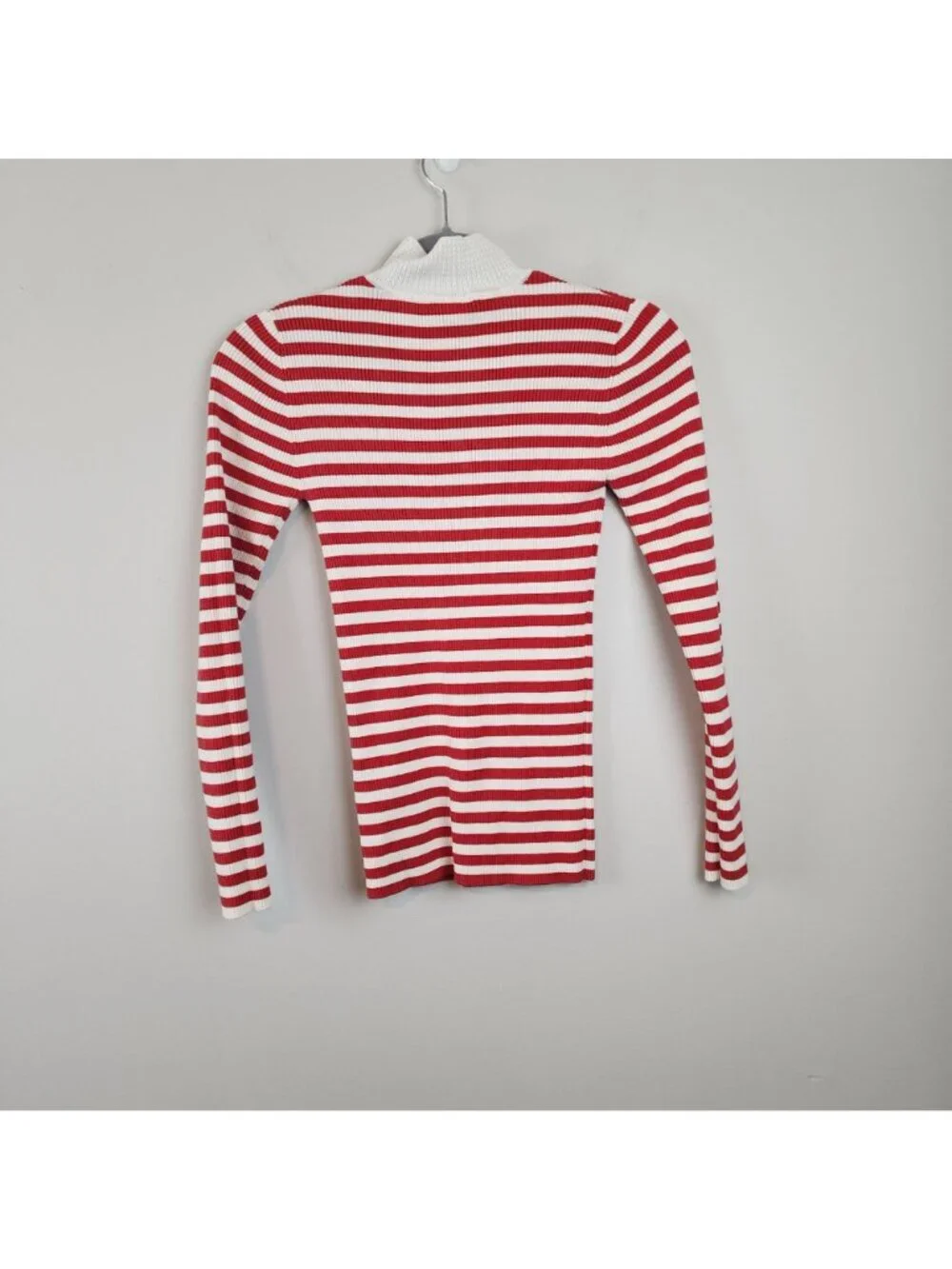 Scotch and Soda red white stripes turtleneck sweater sz XS stretchy